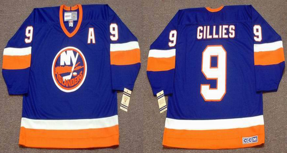 2019 Men New York Islanders #9 Gillies blue CCM NHL jersey